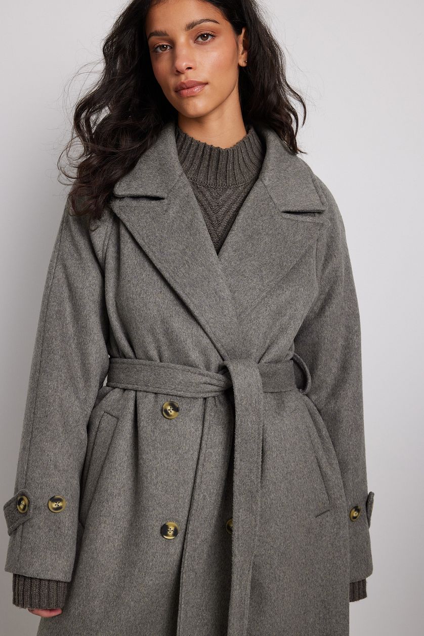 Wool Blend Trench Coat