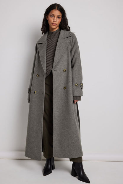 Wool Blend Trench Coat